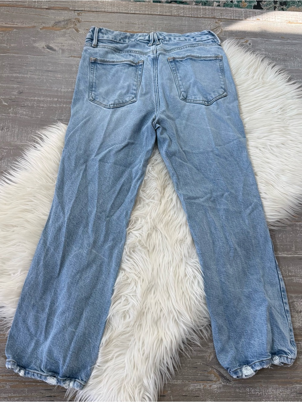 Good American Good Legs Crop Mini Boot Jeans Indigo510 Size 6/28 - Picture 5 of 5